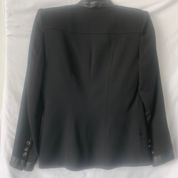 Leather trimmed blazer - Picture 2 of 6